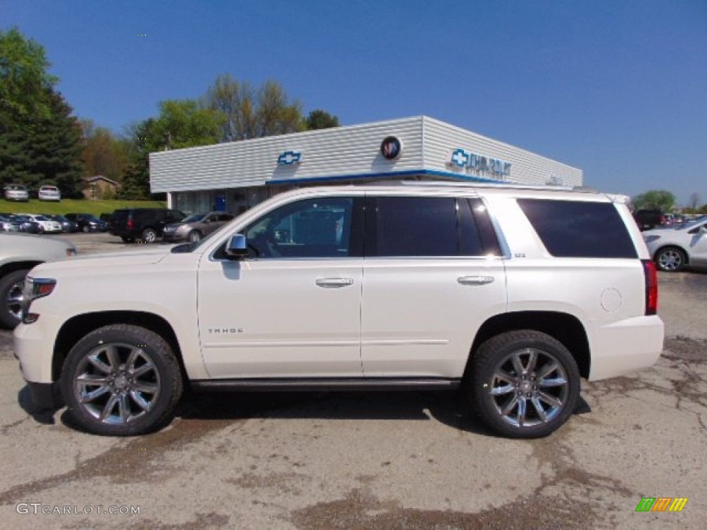White Diamond Tricoat 2015 Chevrolet Tahoe LTZ 4WD Exterior Photo #93464110