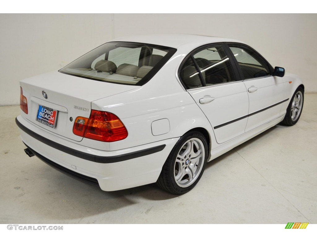 2003 3 Series 330i Sedan - Alpine White / Beige photo #5