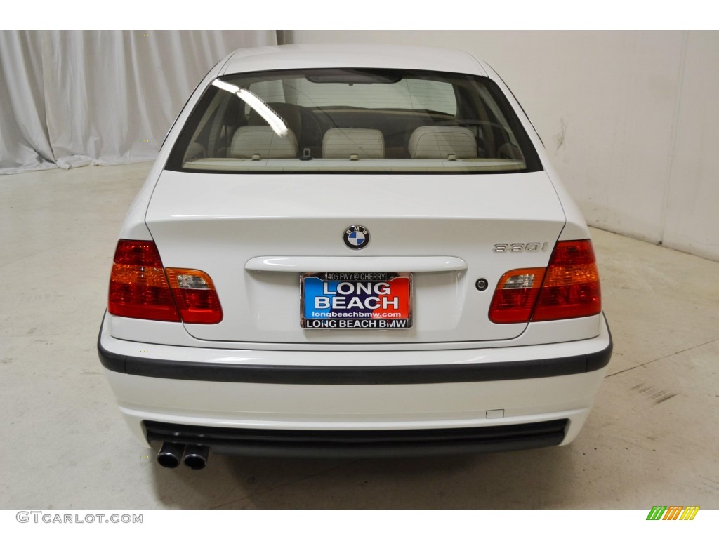 2003 3 Series 330i Sedan - Alpine White / Beige photo #7