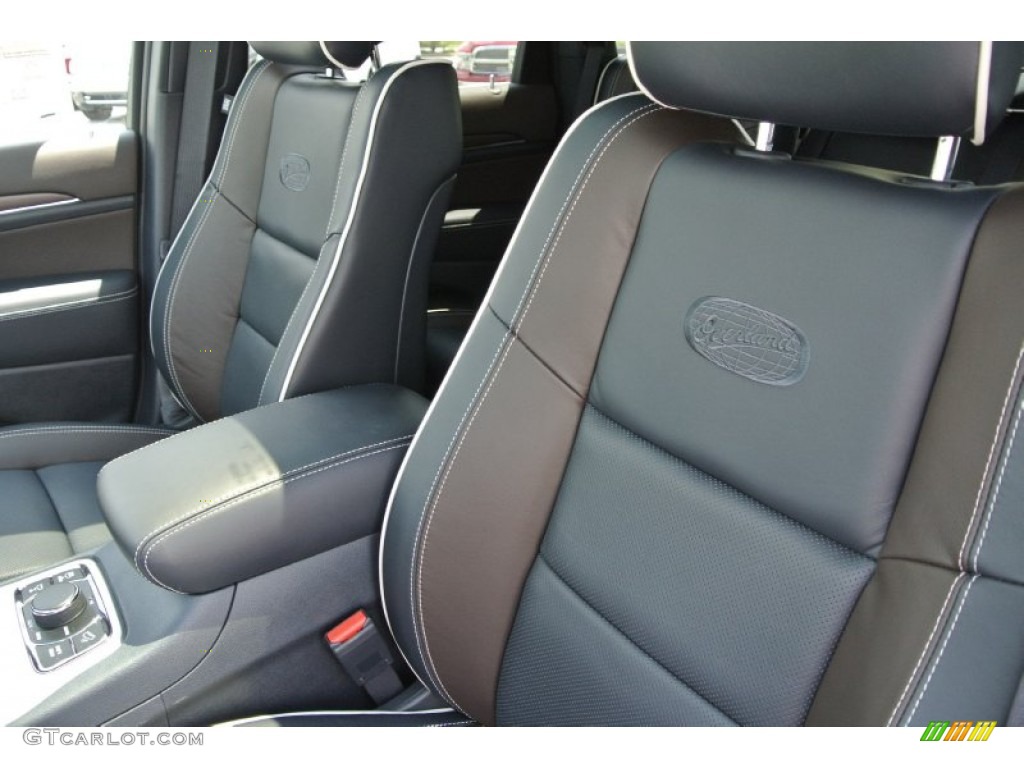 Overland Vesuvio Indigo Blue/Jeep Brown Interior 2014 Jeep Grand Cherokee Overland 4x4 Photo #93466609