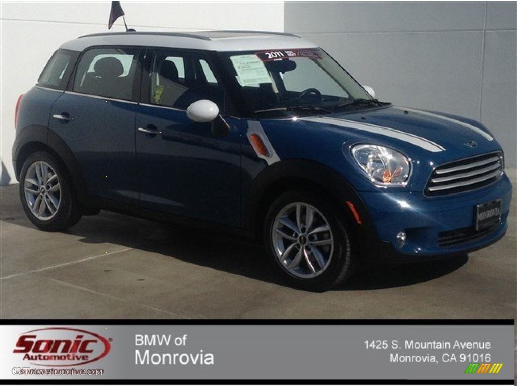 2011 Cooper Countryman - Surf Blue / Carbon Black photo #1