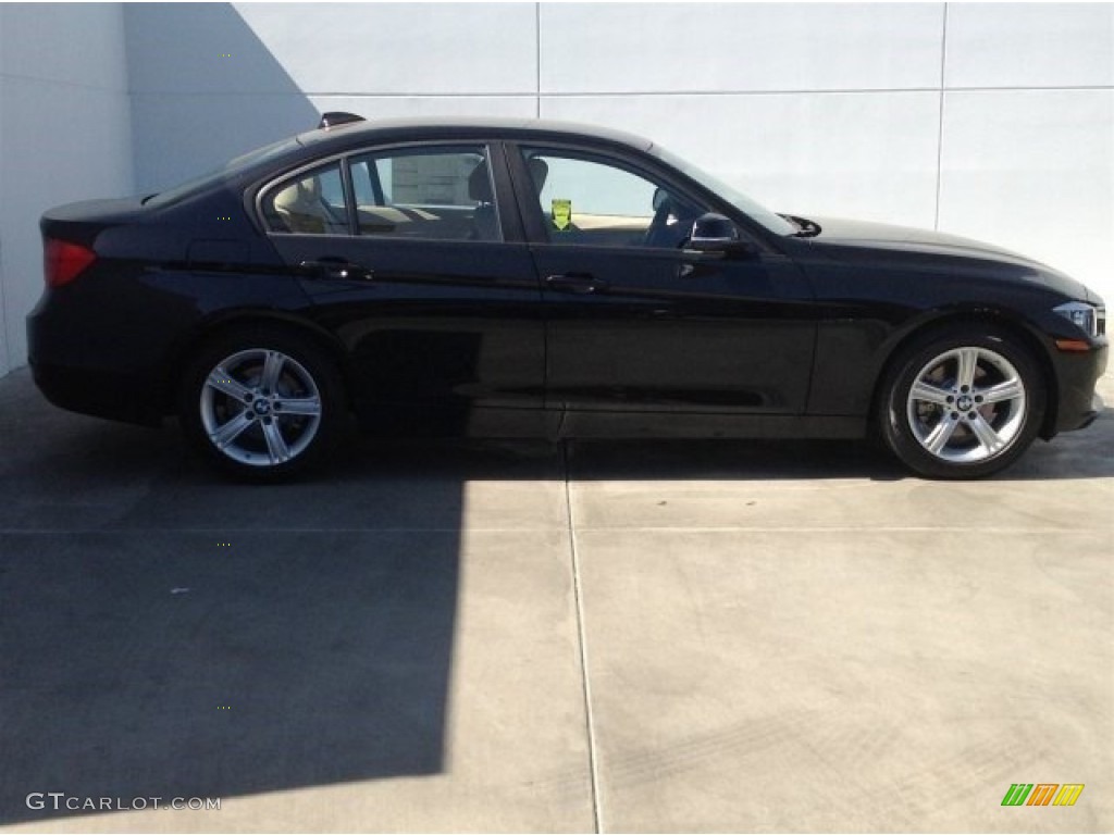 2014 3 Series 328i Sedan - Jet Black / Venetian Beige photo #2