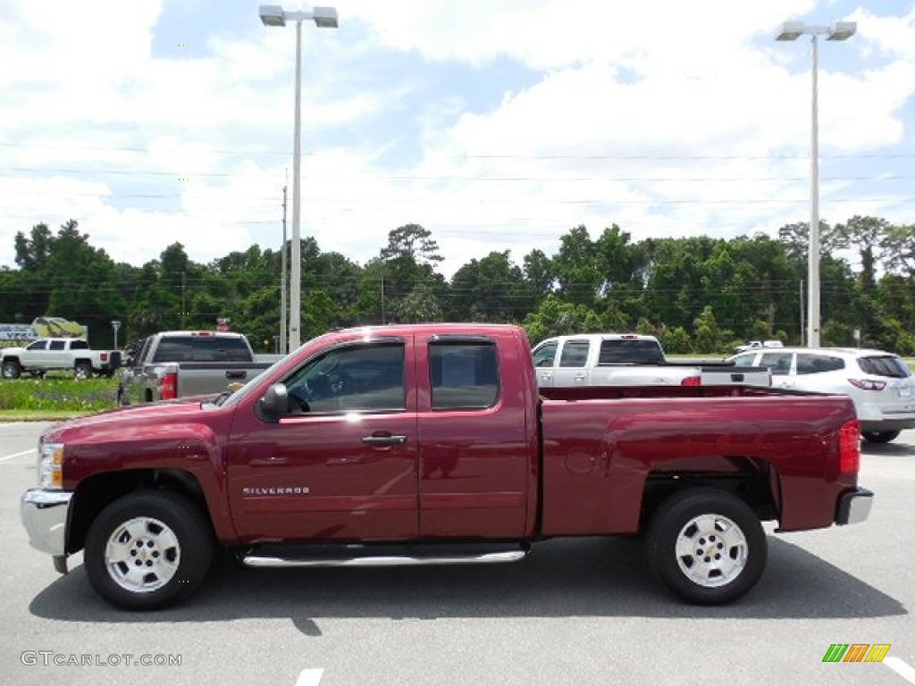 2013 Silverado 1500 LT Extended Cab - Deep Ruby Metallic / Light Titanium/Dark Titanium photo #2