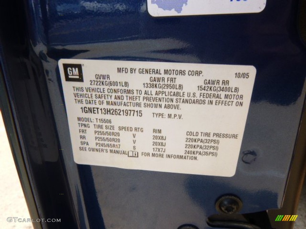 2006 TrailBlazer SS AWD - Superior Blue Metallic / Ebony photo #20