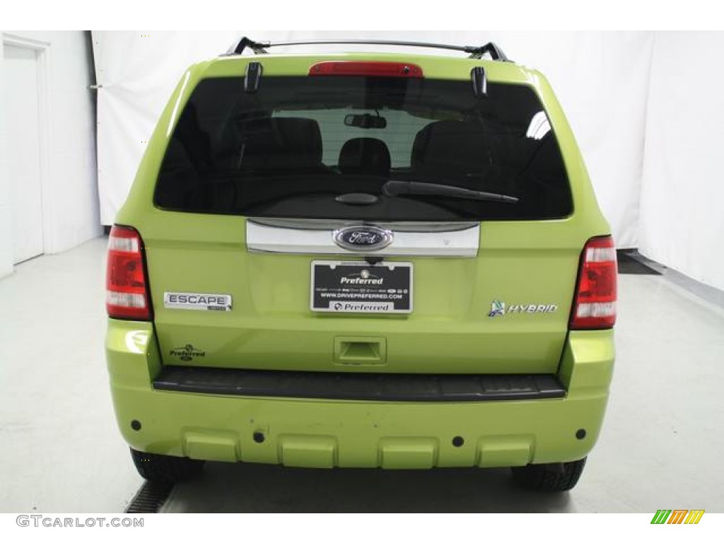 2012 Escape Hybrid Limited - Lime Squeeze Metallic / Stone photo #9