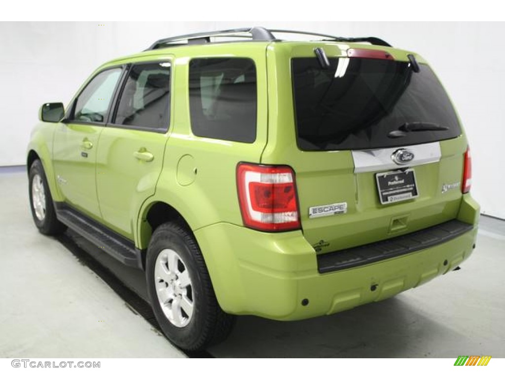 2012 Escape Hybrid Limited - Lime Squeeze Metallic / Stone photo #13
