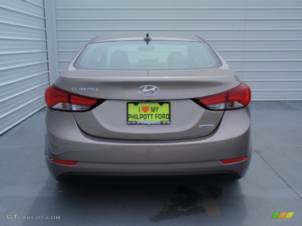 2014 Elantra Limited Sedan - Bronze / Black photo #5