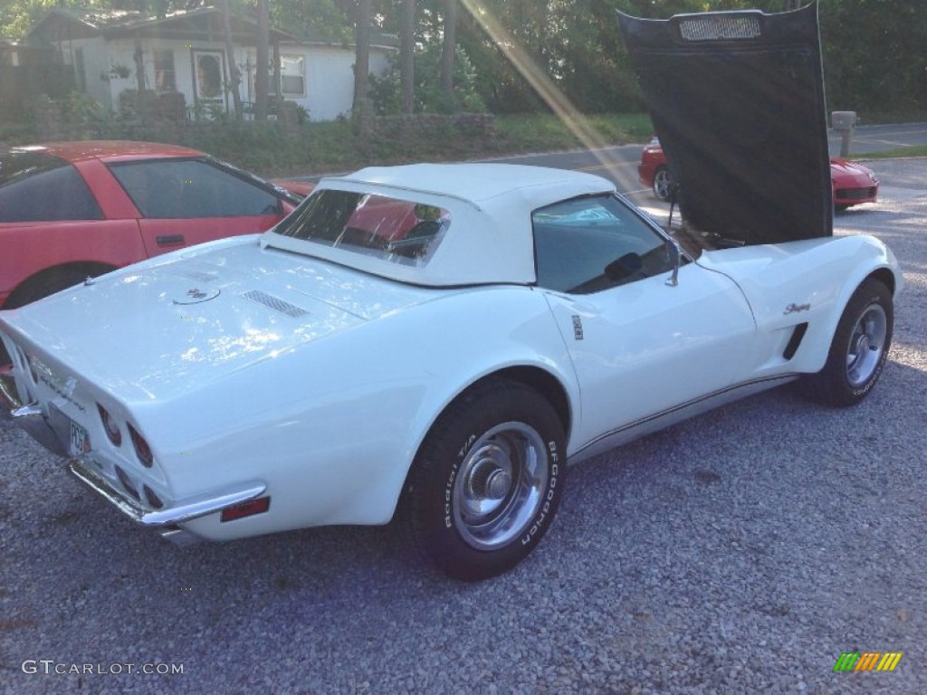 1973 Corvette Convertible - Classic White / Dark Red photo #2