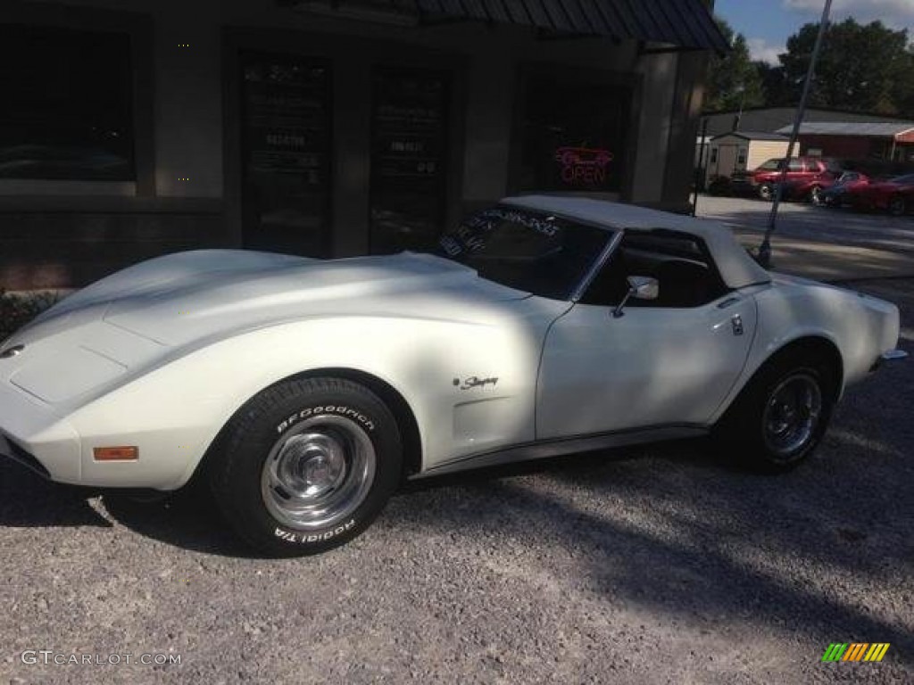 1973 Corvette Convertible - Classic White / Dark Red photo #4