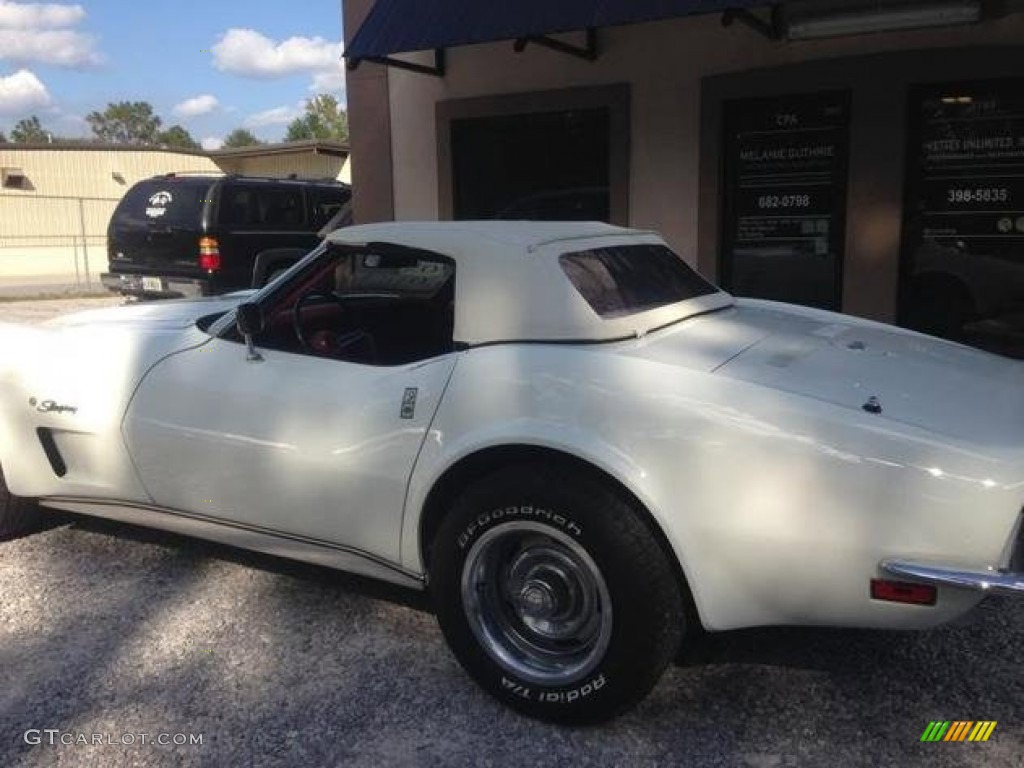 1973 Corvette Convertible - Classic White / Dark Red photo #5