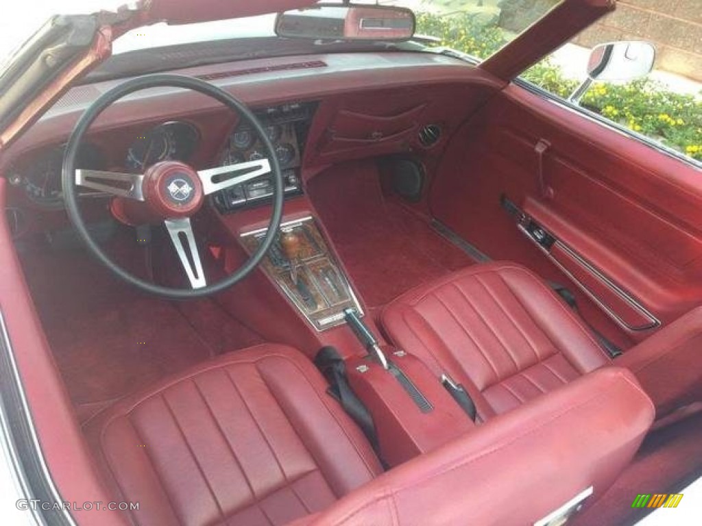 1973 Corvette Convertible - Classic White / Dark Red photo #6