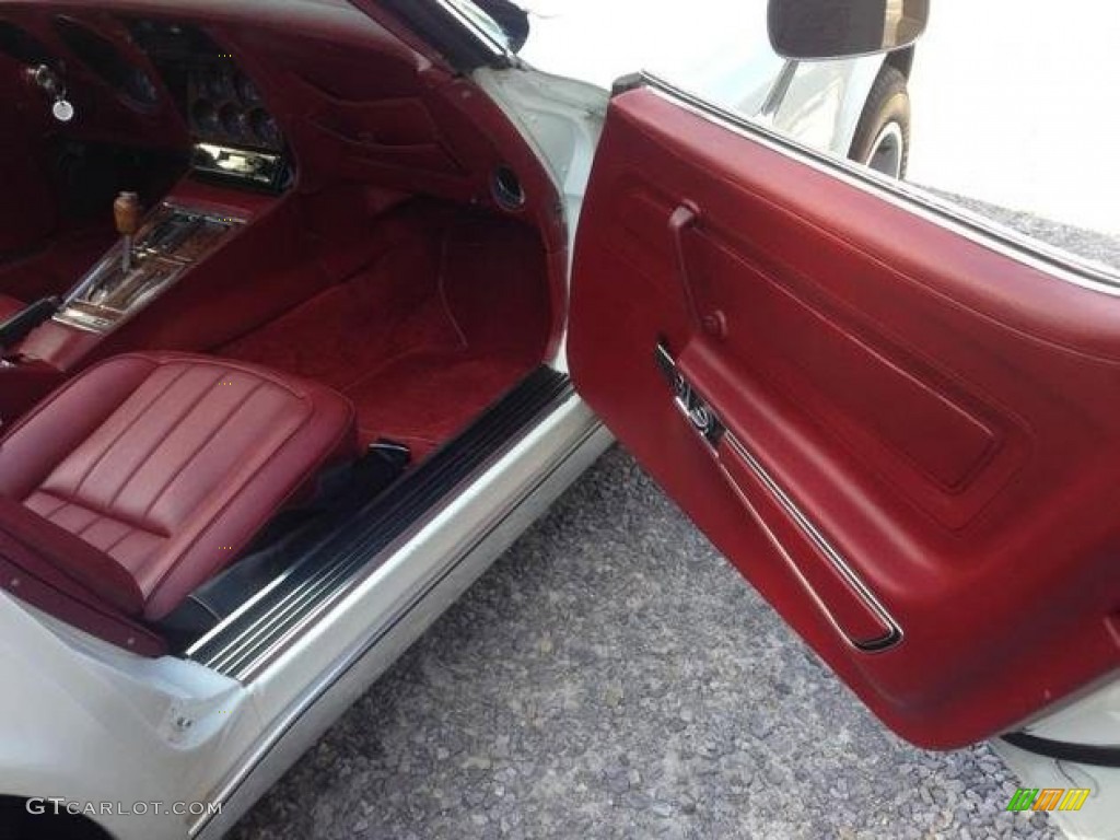 1973 Corvette Convertible - Classic White / Dark Red photo #7