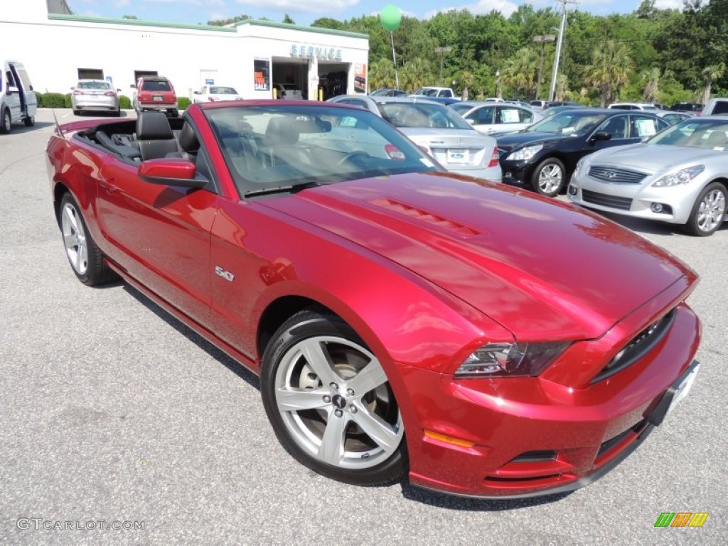 2014 Mustang GT Convertible - Ruby Red / Charcoal Black photo #1