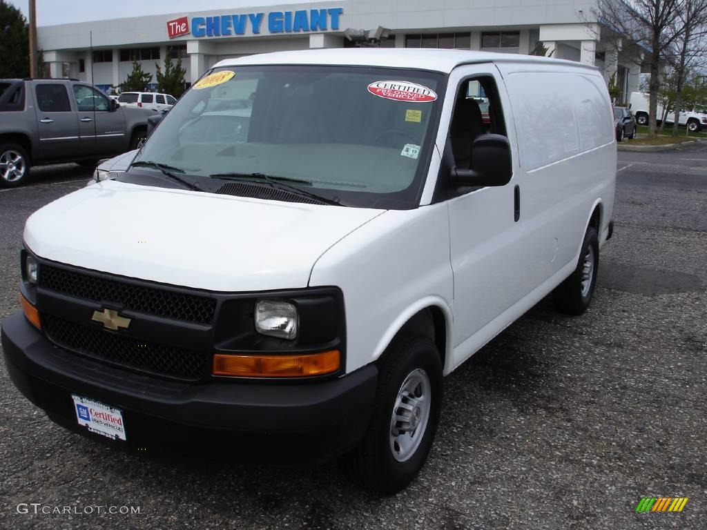 2008 Express 2500 Cargo Van - Summit White / Medium Pewter photo #1