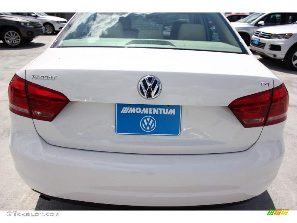 2014 Passat 1.8T Wolfsburg Edition - Candy White / Cornsilk Beige photo #8