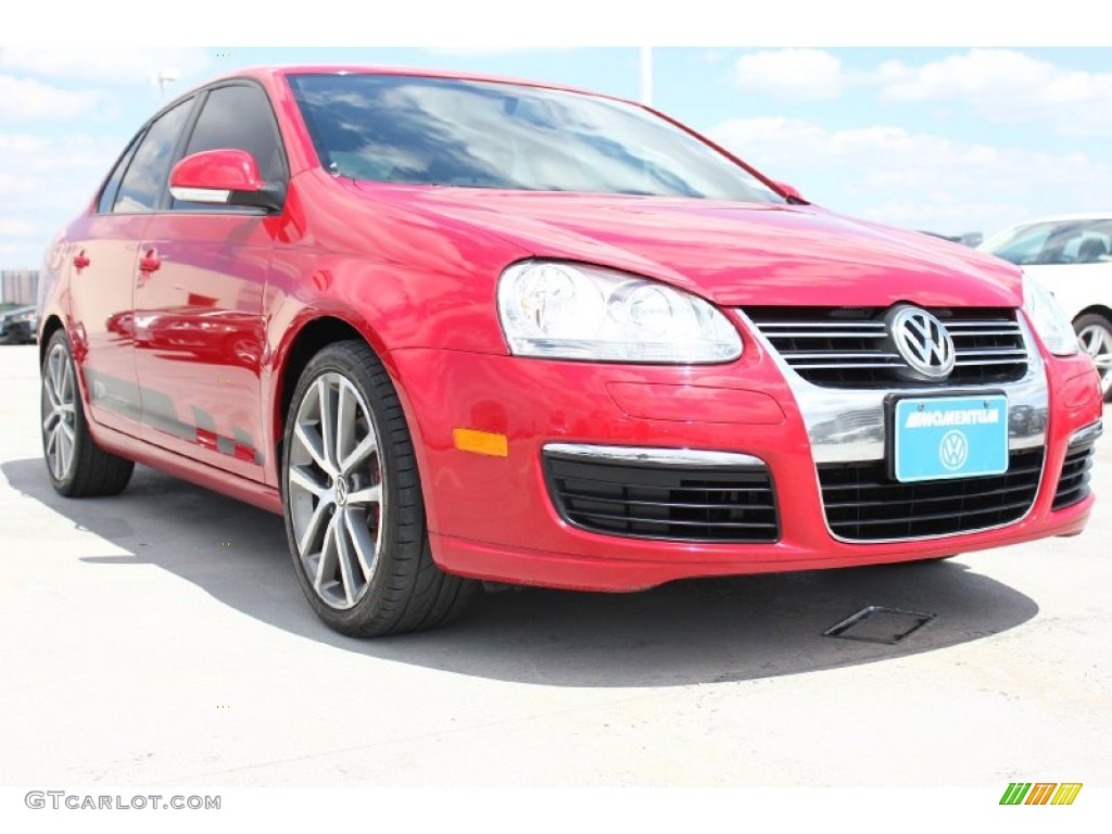 2010 Jetta TDI Cup Street Edition - Salsa Red / Interlagos Plaid Cloth photo #1