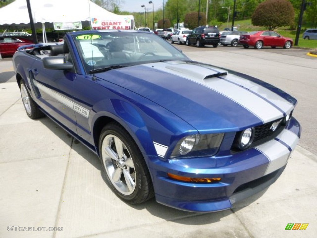 2007 Mustang GT/CS California Special Convertible - Vista Blue Metallic / Black/Dove Accent photo #7