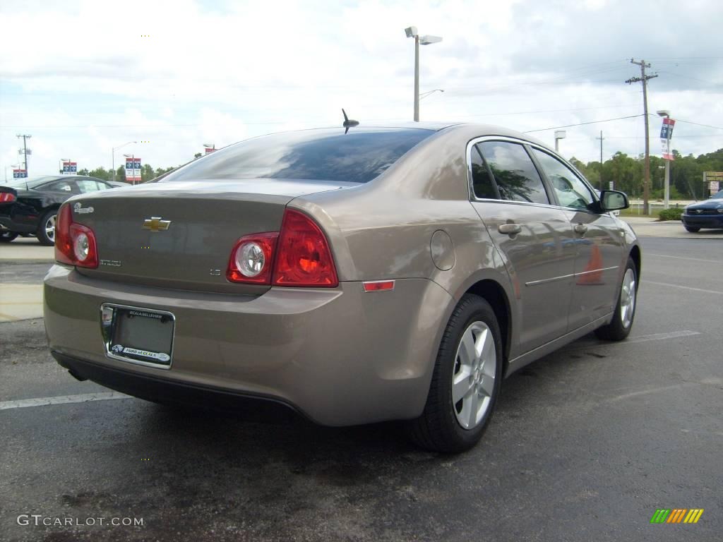 2008 Malibu LS Sedan - Amber Bronze Metallic / Cocoa/Cashmere Beige photo #3