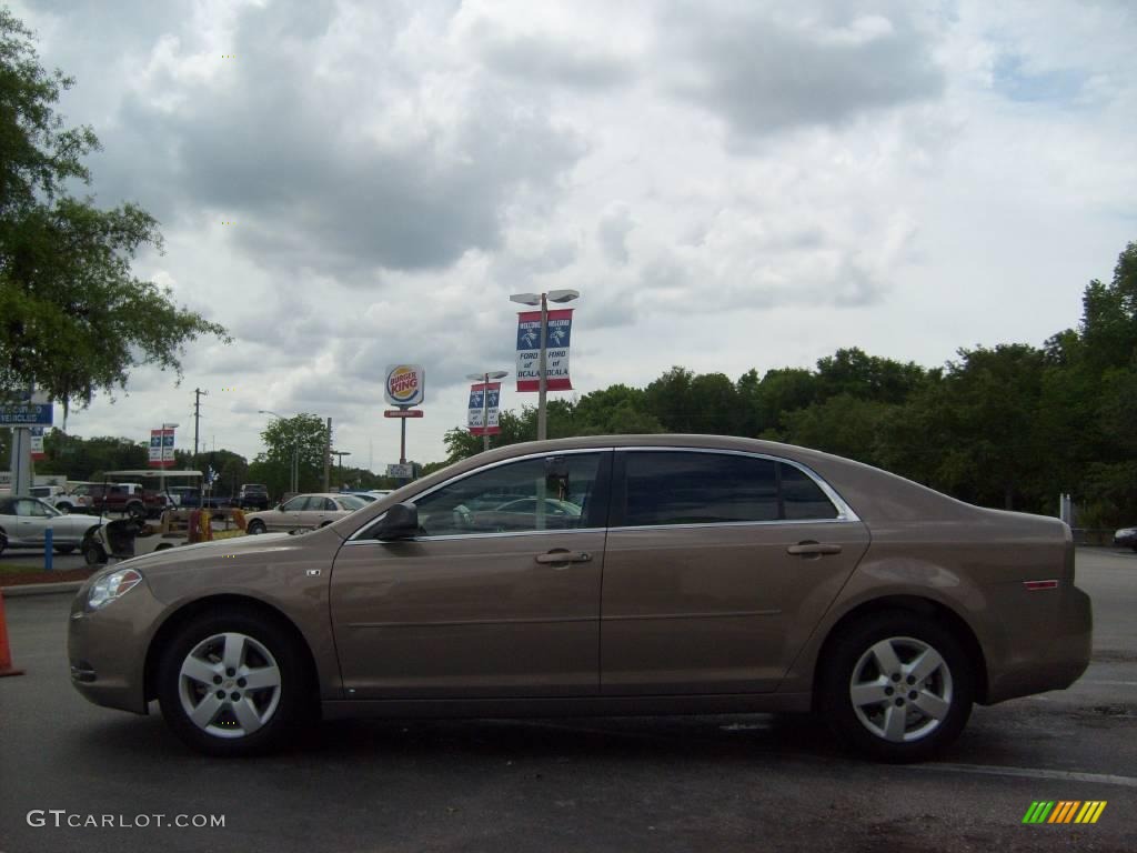 2008 Malibu LS Sedan - Amber Bronze Metallic / Cocoa/Cashmere Beige photo #6