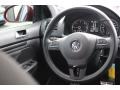2010 Volkswagen Jetta Interlagos Plaid Cloth Interior Steering Wheel Photo