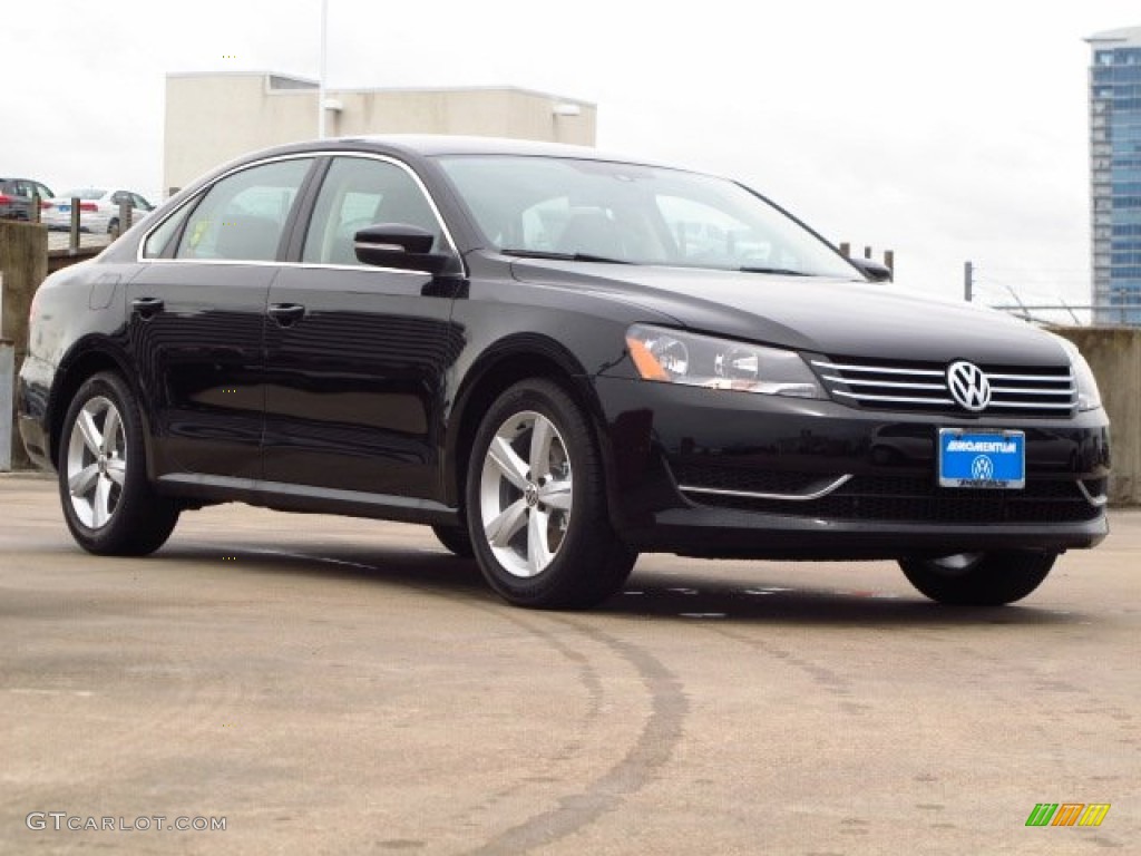 2014 Passat 1.8T SE - Black / Cornsilk Beige photo #1