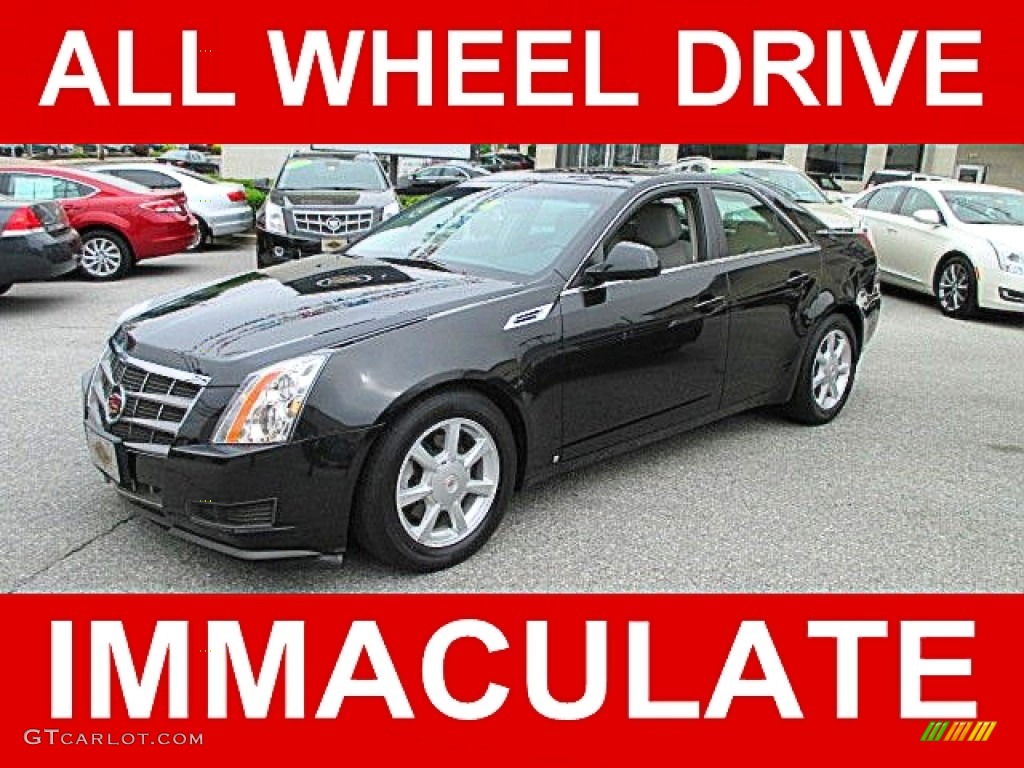 2009 CTS 4 AWD Sedan - Black Ice / Light Titanium/Ebony photo #1