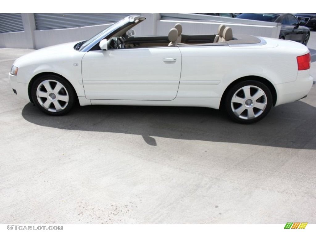2004 A4 1.8T Cabriolet - Arctic White / Beige photo #4
