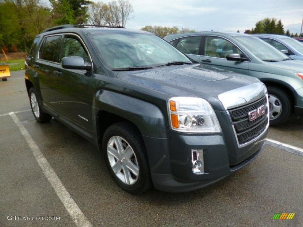 2010 Terrain SLT AWD - Cyber Gray Metallic / Light Titanium photo #1