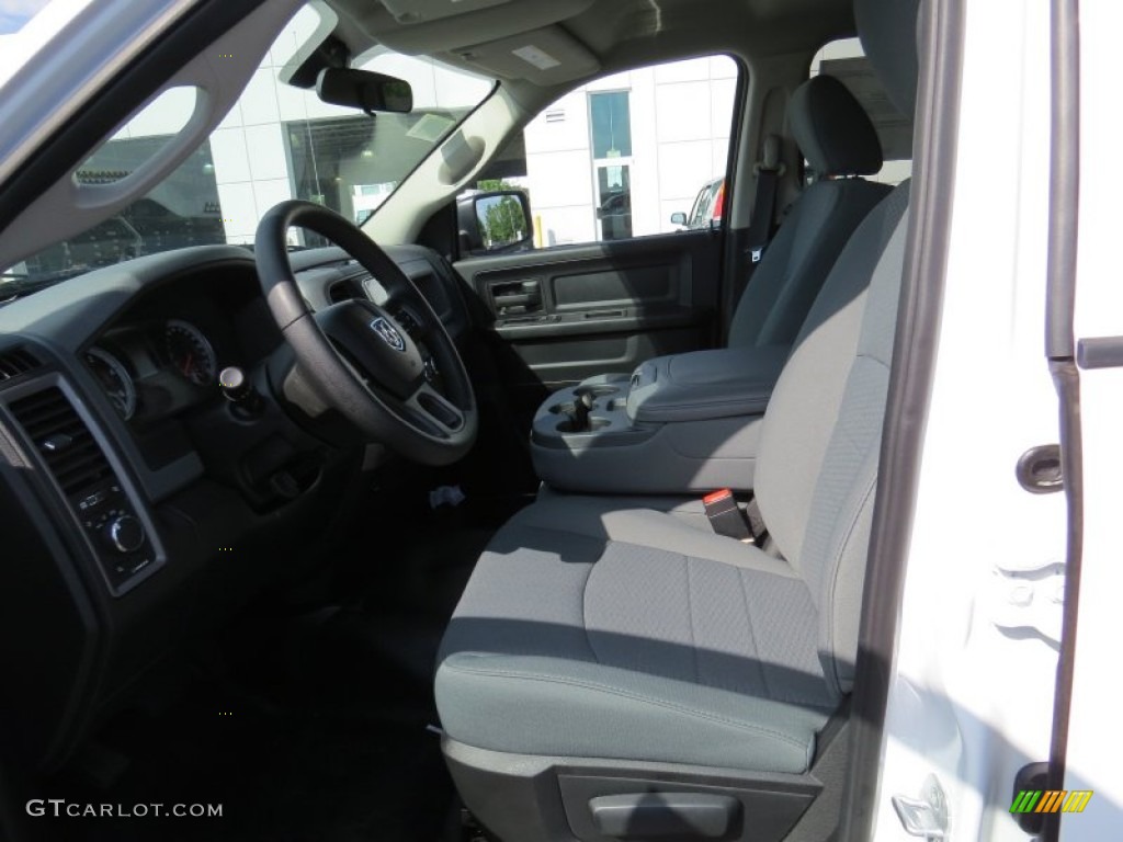 2014 1500 Tradesman Quad Cab 4x4 - Bright White / Black/Diesel Gray photo #6