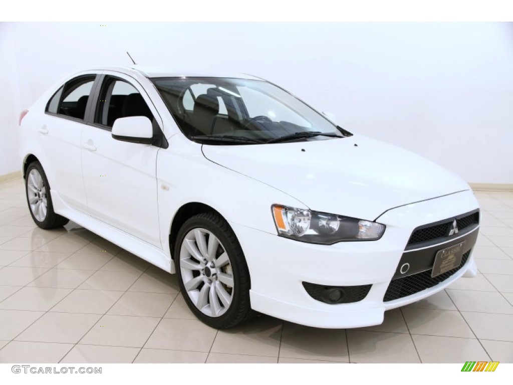 2010 Lancer Sportback GTS - Wicked White Metallic / Black photo #1