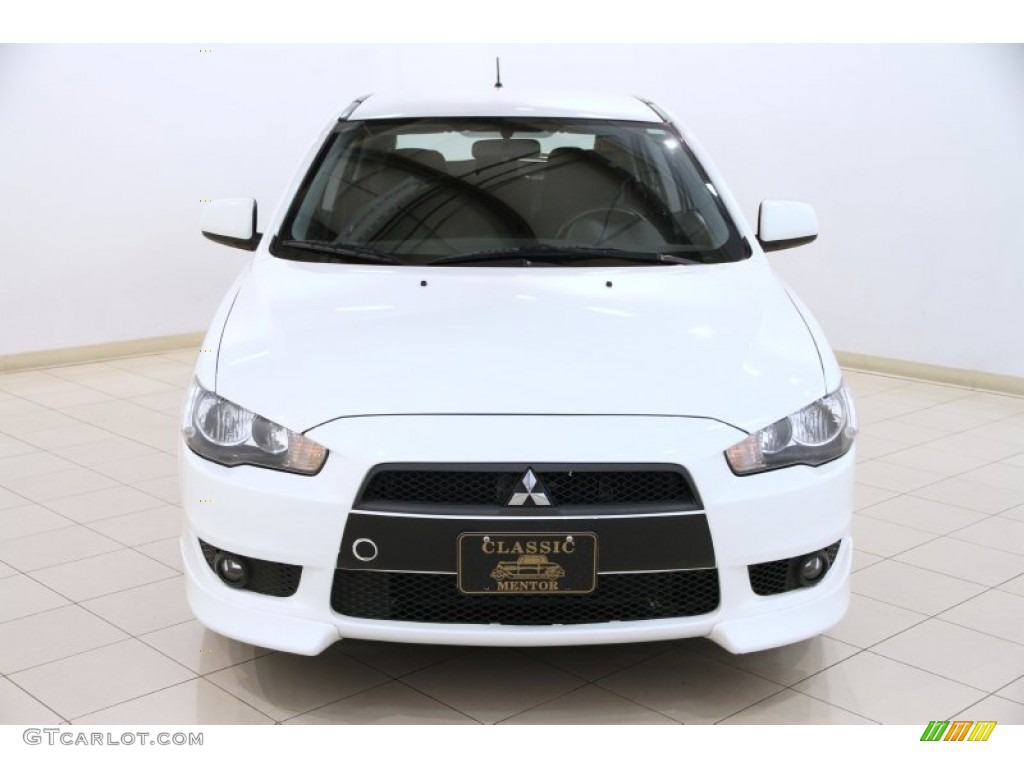 2010 Lancer Sportback GTS - Wicked White Metallic / Black photo #2