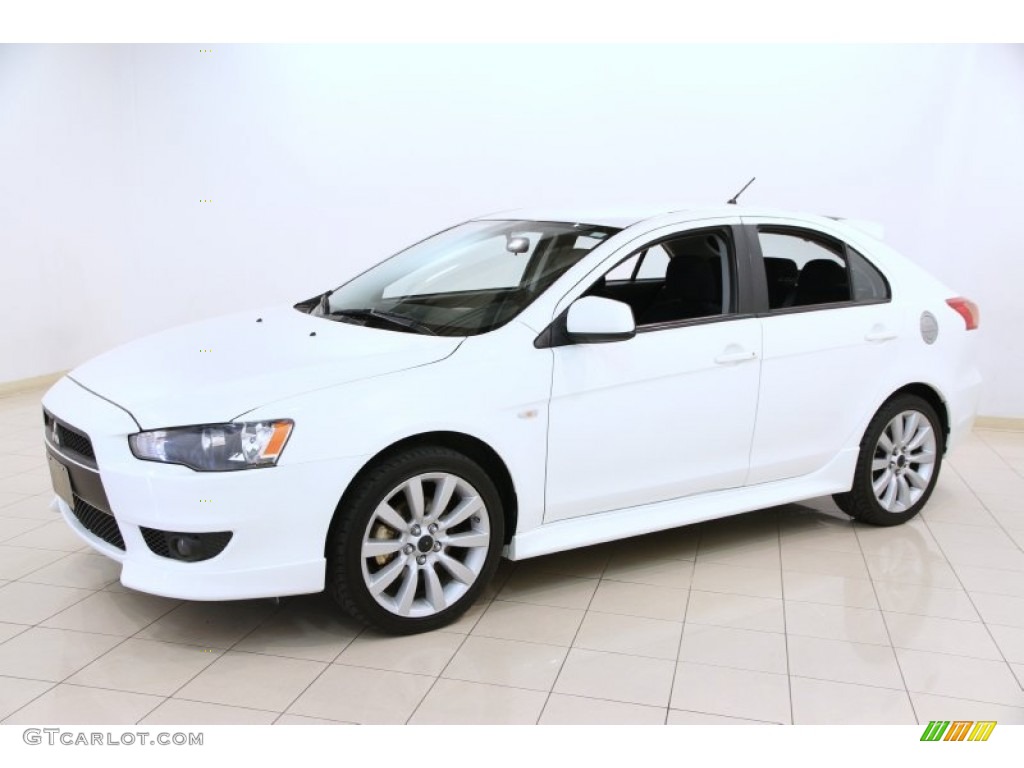 2010 Lancer Sportback GTS - Wicked White Metallic / Black photo #3