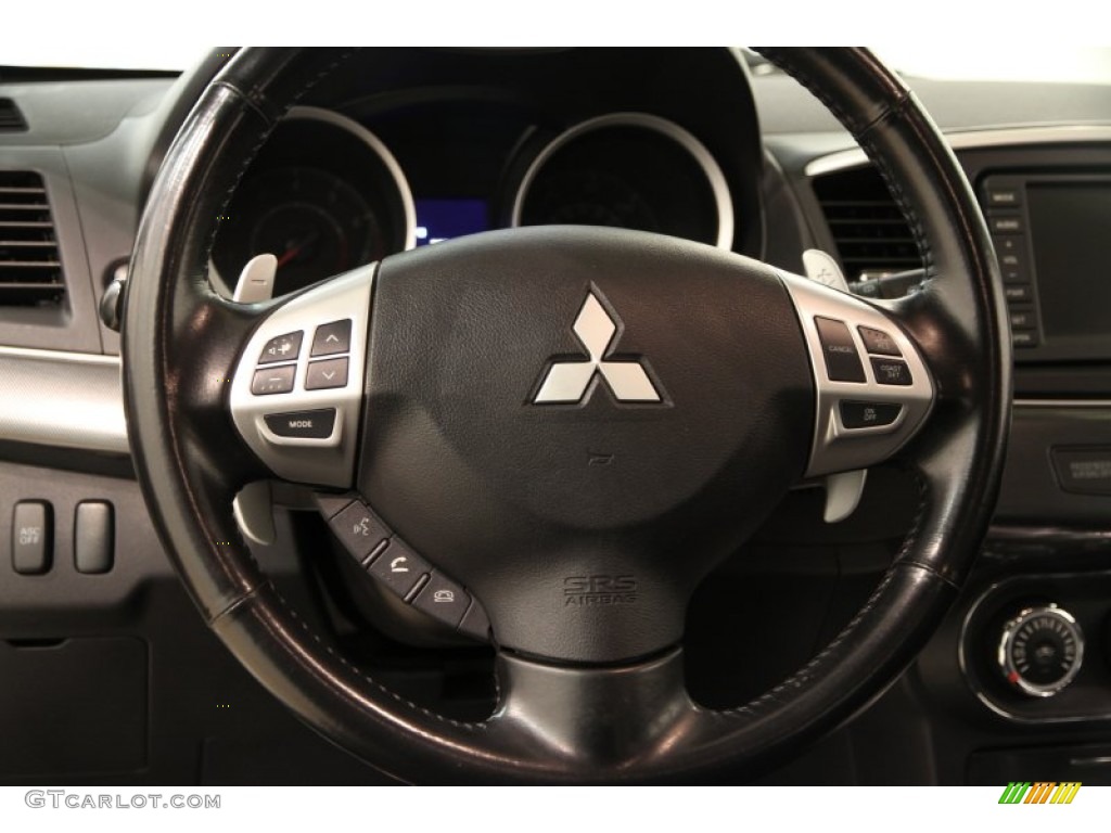 2010 Lancer Sportback GTS - Wicked White Metallic / Black photo #6