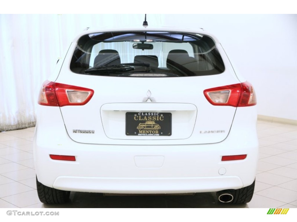2010 Lancer Sportback GTS - Wicked White Metallic / Black photo #17