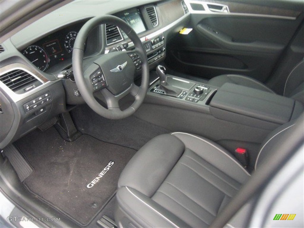 Black Interior 2015 Hyundai Genesis 5.0 Sedan Photo #93500245