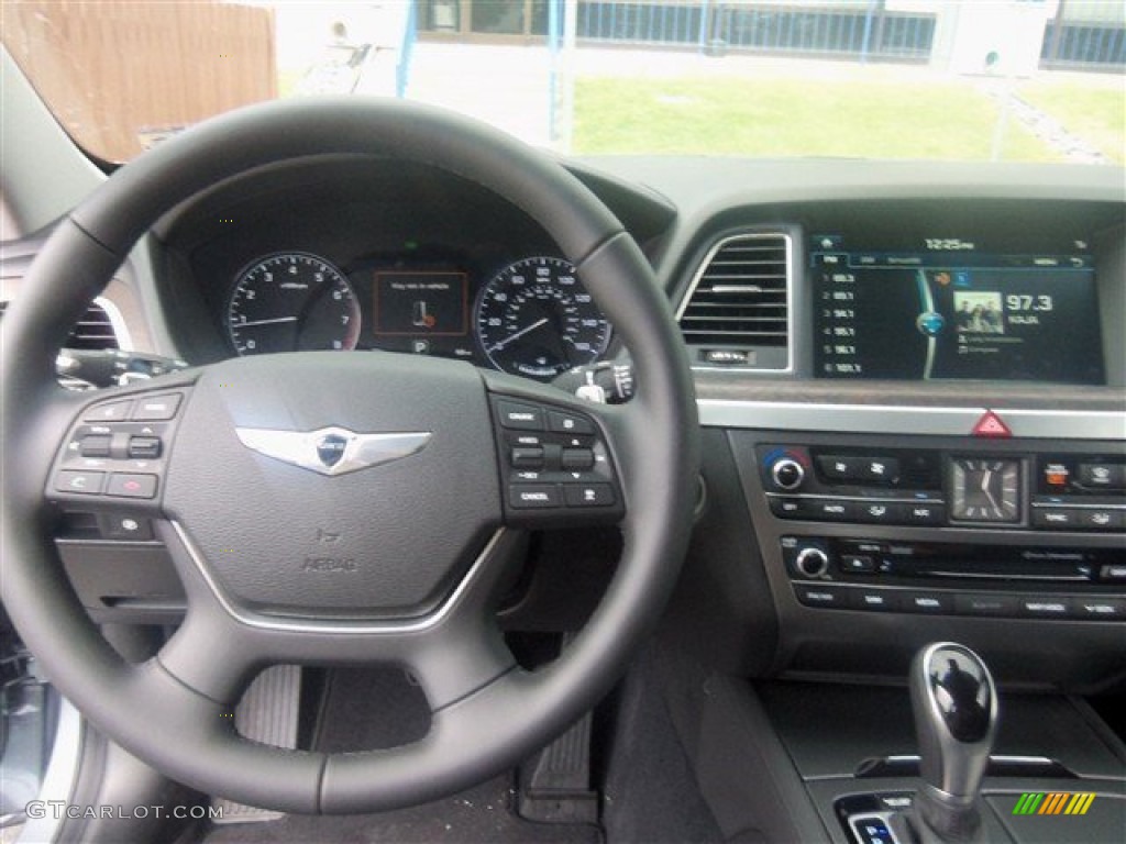 2015 Hyundai Genesis 5.0 Sedan Black Steering Wheel Photo #93500259