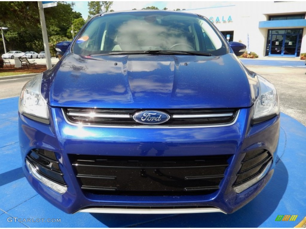 2013 Escape SEL 1.6L EcoBoost - Deep Impact Blue Metallic / Medium Light Stone photo #8