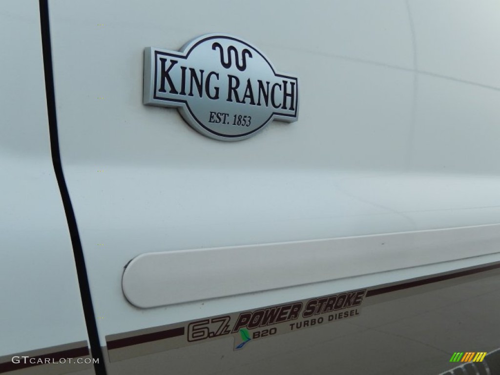 2012 F250 Super Duty King Ranch Crew Cab 4x4 - White Platinum Metallic Tri-Coat / Chaparral Leather photo #10