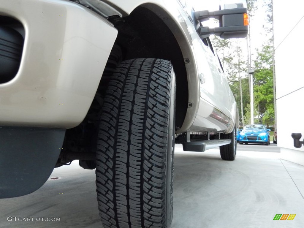 2012 F250 Super Duty King Ranch Crew Cab 4x4 - White Platinum Metallic Tri-Coat / Chaparral Leather photo #12