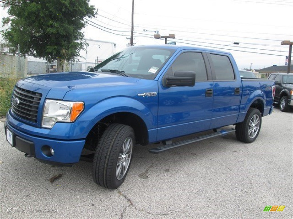 2014 F150 STX SuperCrew 4x4 - Blue Flame / Black photo #2