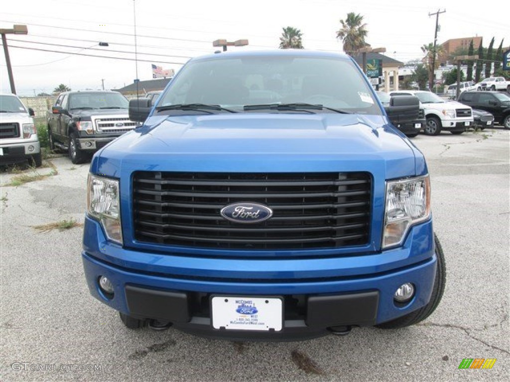 2014 F150 STX SuperCrew 4x4 - Blue Flame / Black photo #3