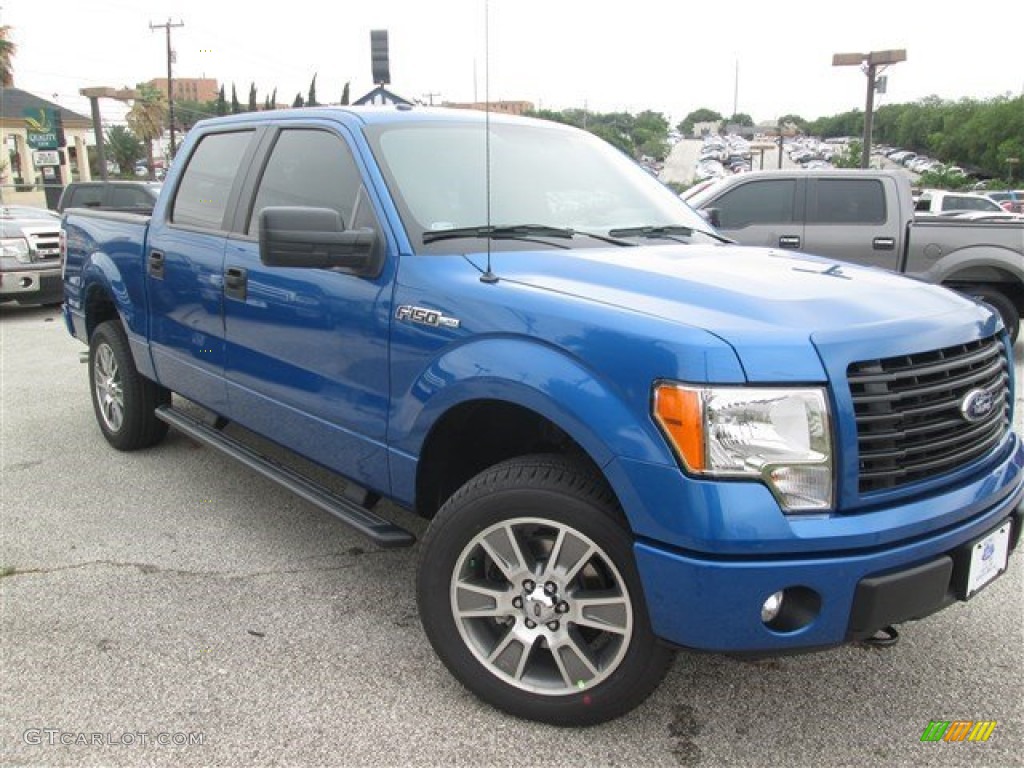 2014 F150 STX SuperCrew 4x4 - Blue Flame / Black photo #4