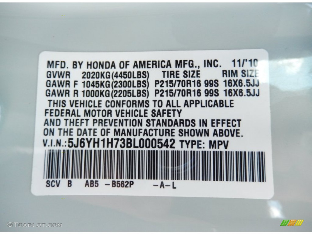 2011 Element EX - Omni Blue Pearl / Gray photo #25