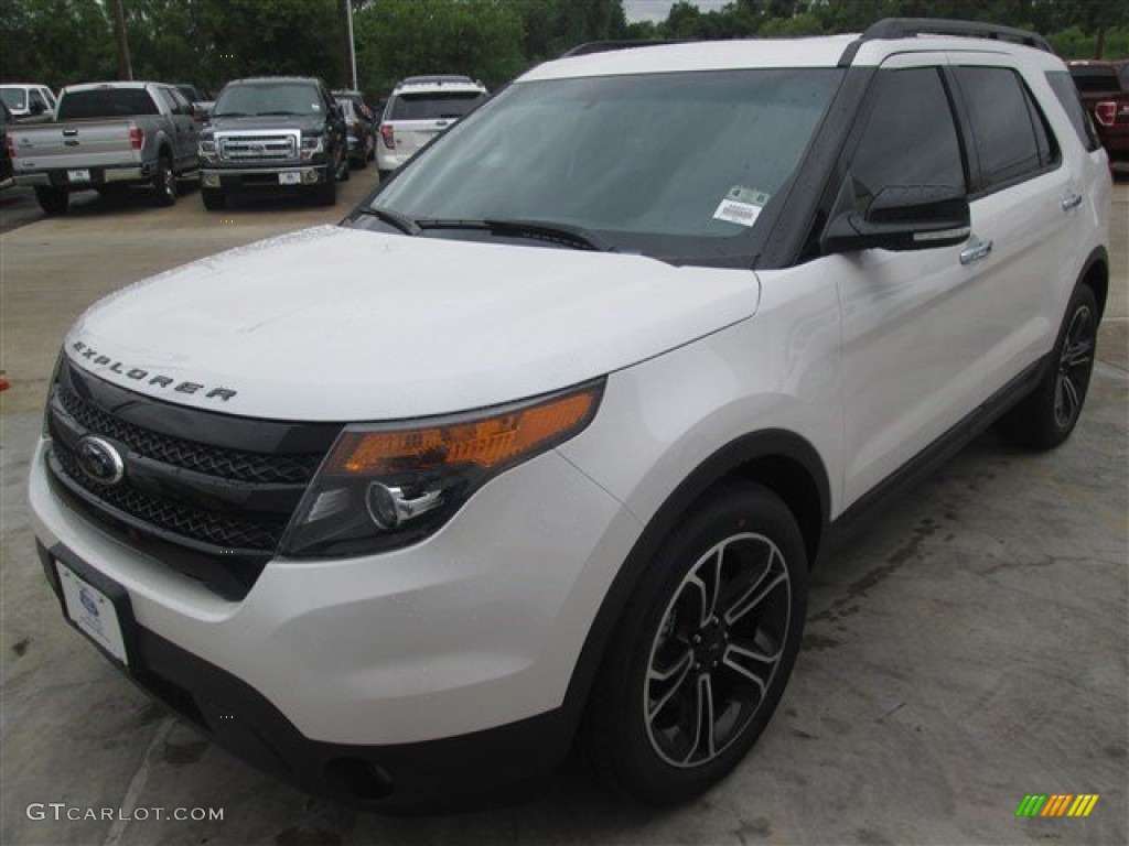 2014 Explorer Sport 4WD - White Platinum / Sport Charcoal Black photo #4