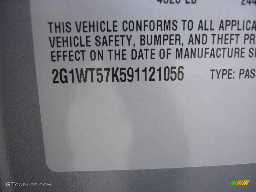 2009 Impala LT - Dark Silver Metallic / Gray photo #12