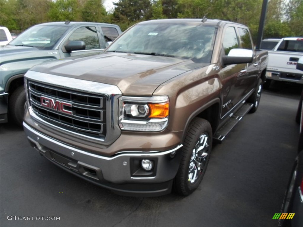 Bronze Alloy Metallic 2014 GMC Sierra 1500 SLT Crew Cab 4x4 Exterior Photo #93505484