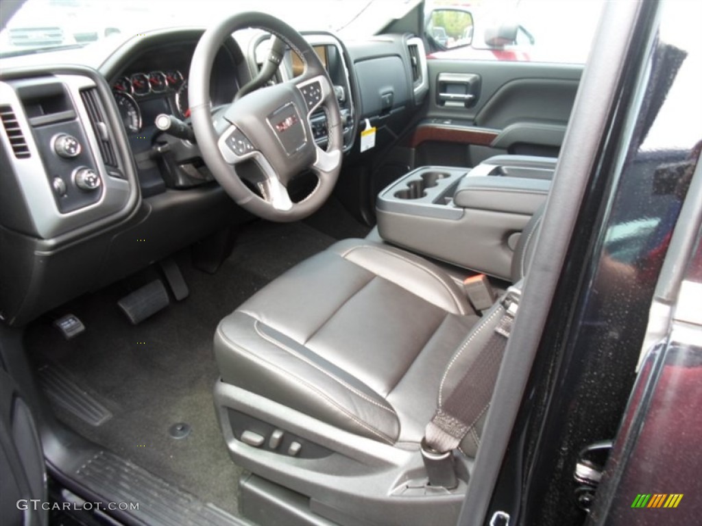 2014 Sierra 1500 SLT Double Cab 4x4 - Onyx Black / Jet Black photo #4