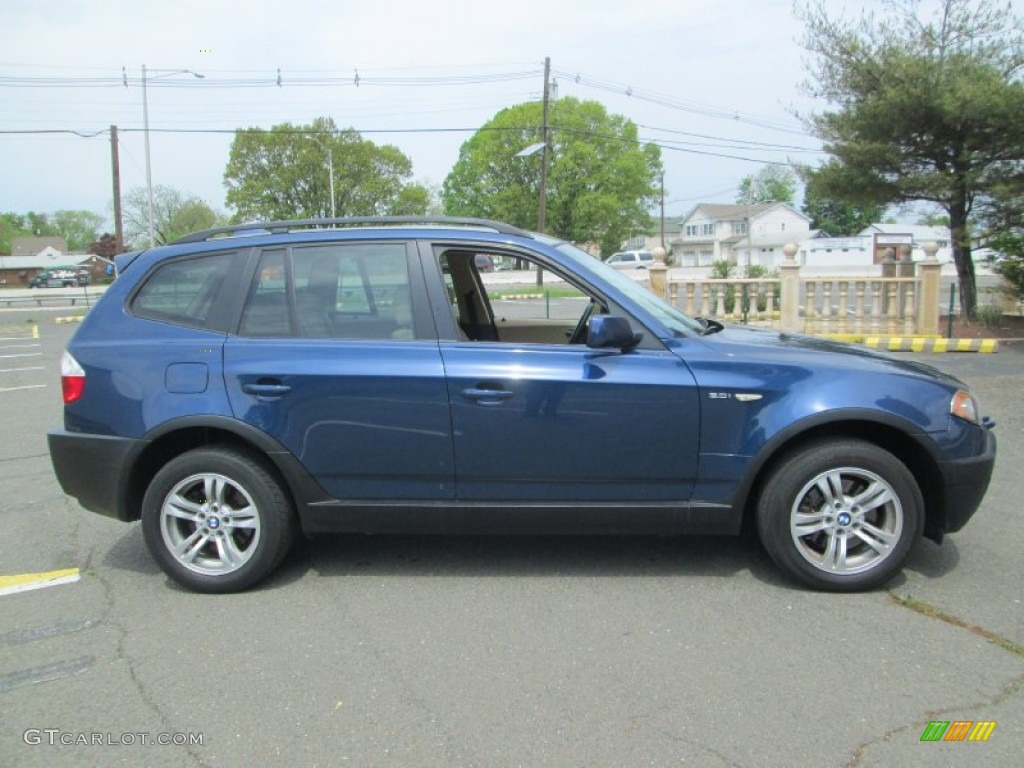 2004 X3 3.0i - Mystic Blue Metallic / Sand Beige photo #9