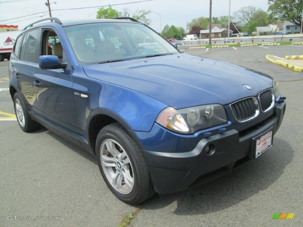 2004 X3 3.0i - Mystic Blue Metallic / Sand Beige photo #11