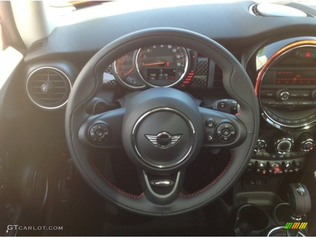 2014 Mini Cooper S Hardtop Carbon Black Steering Wheel Photo #93507761